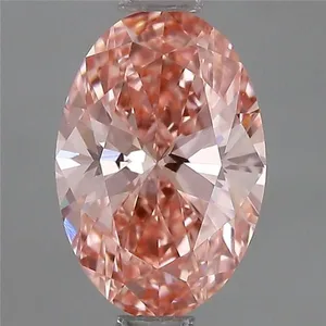 1.07ct OVAL Fancy Vivid Pink VVS2 Coloured Lab diamond