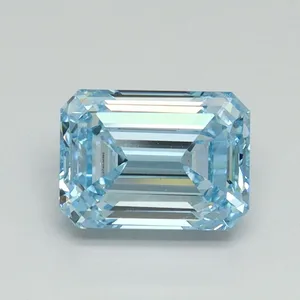 1.35ct EMERALD Fancy Vivid Blue VS1 Coloured Lab diamond