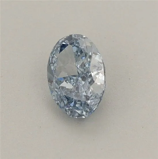 0.43ct OVAL Fancy Intense Blue VVS2 Coloured Lab diamond