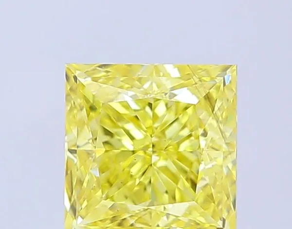 2.52ct PRINCESS Fancy Intense Yellow VS2 Coloured Lab diamond