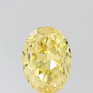 1.08ct OVAL Fancy Vivid Yellow VVS2 Coloured Lab diamond