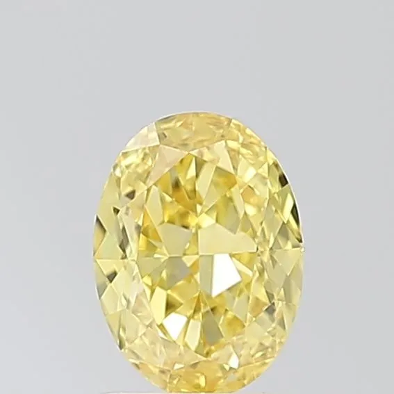 1.08ct OVAL Fancy Vivid Yellow VVS2 Coloured Lab diamond