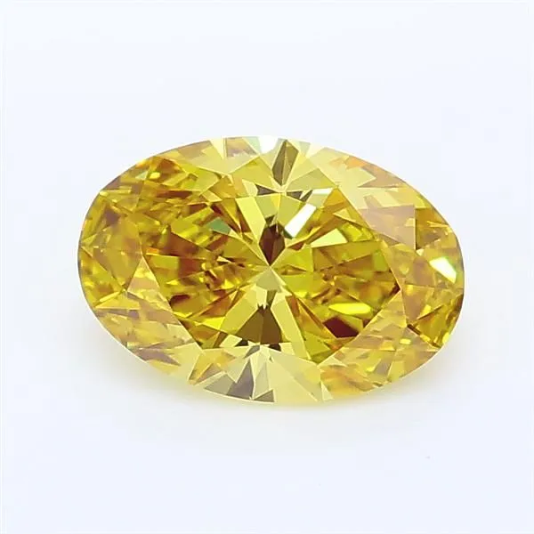 1.02ct OVAL Fancy Intense Yellow VVS2 Coloured Lab diamond