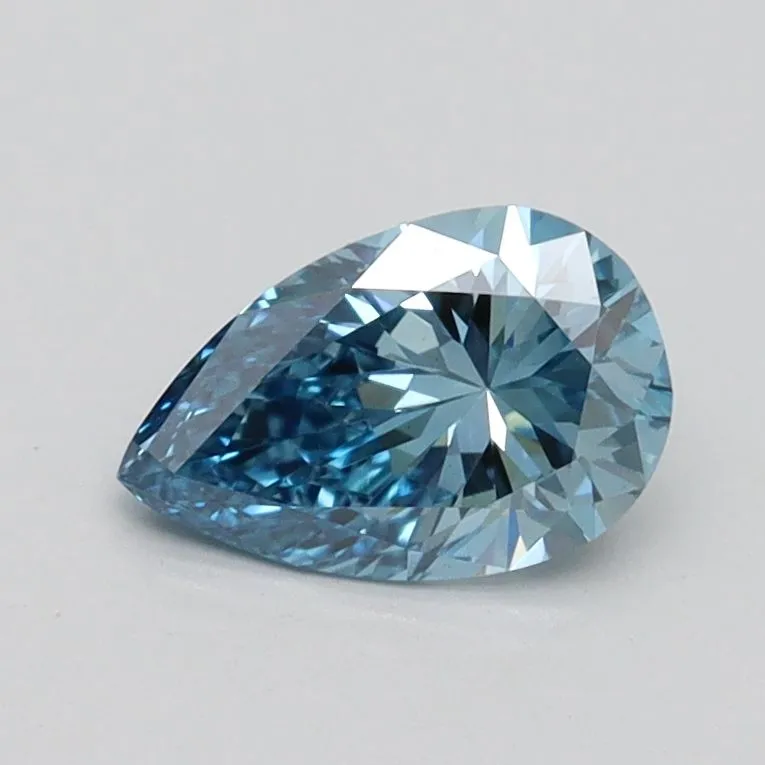 0.70ct PEAR Fancy Vivid Blue VS1 Coloured Lab diamond