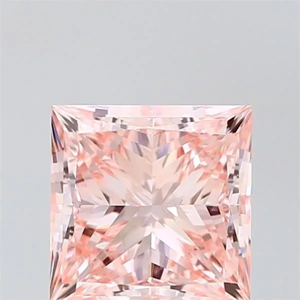 2.51ct PRINCESS Fancy Intense Pink VVS2 Coloured Lab diamond