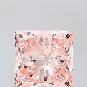 2.51ct PRINCESS Fancy Intense Pink VVS2 Coloured Lab diamond