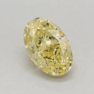 0.46ct OVAL Fancy Intense Yellow VS1 Coloured Lab diamond