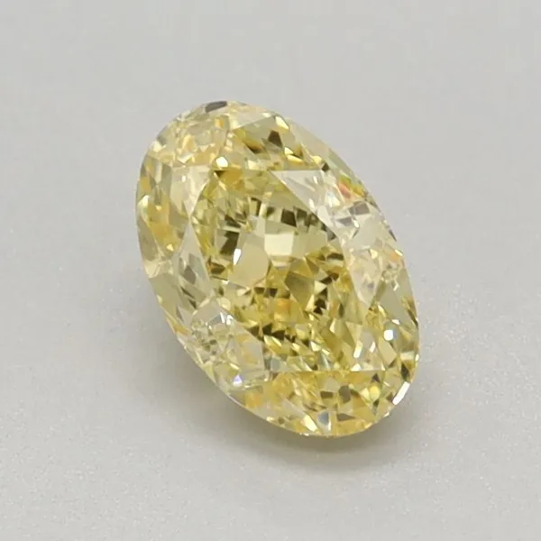 0.46ct OVAL Fancy Intense Yellow VS1 Coloured Lab diamond