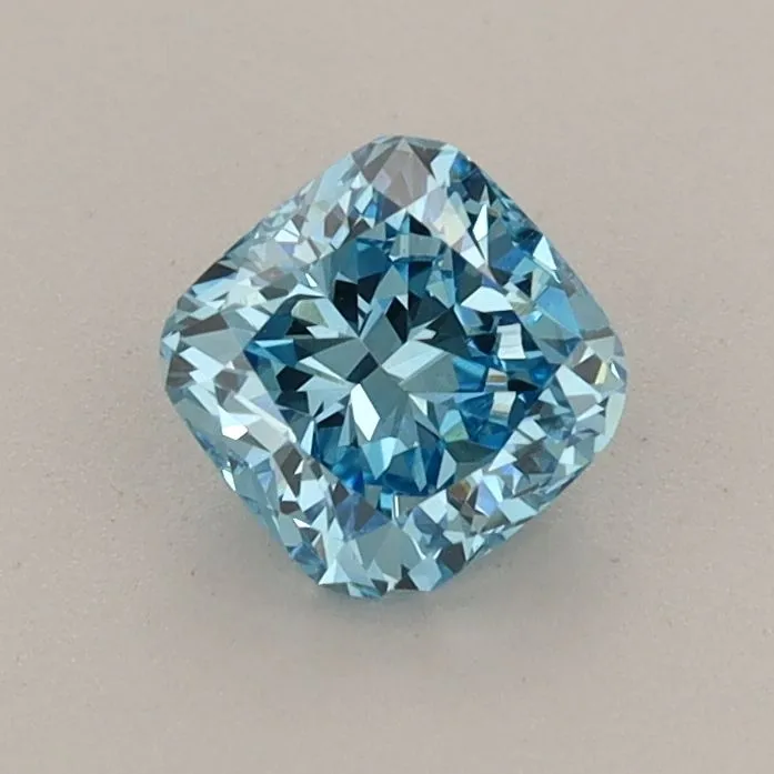 0.72ct CUSHION Fancy Vivid Blue VS1 Coloured Lab diamond