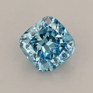 0.72ct CUSHION Fancy Vivid Blue VS1 Coloured Lab diamond