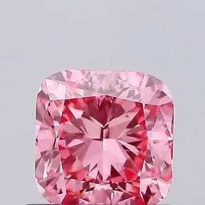 0.48ct CUSHION Fancy Vivid Pink VVS2 Coloured Lab diamond
