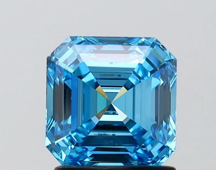1.53ct EMERALD Fancy Vivid Blue VS1 Coloured Lab diamond