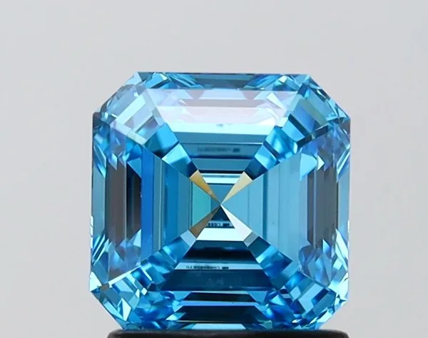 1.53ct EMERALD Fancy Vivid Blue VS1 Coloured Lab diamond