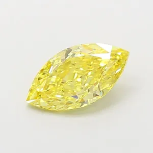 1.49ct MARQUISE Fancy Vivid Yellow VS1 Coloured Lab diamond