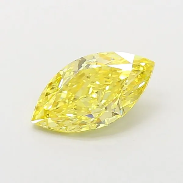 1.49ct MARQUISE Fancy Vivid Yellow VS1 Coloured Lab diamond