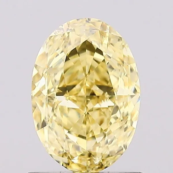1.04ct OVAL Fancy Vivid Yellow VS2 Coloured Lab diamond