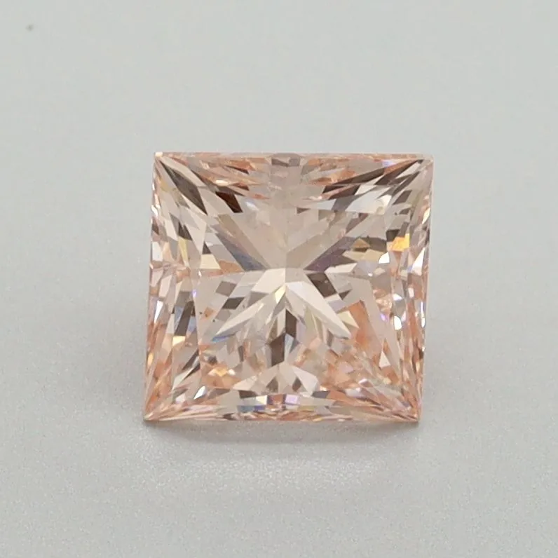 1.00ct PRINCESS Fancy Intense Pink VS2 Coloured Lab diamond
