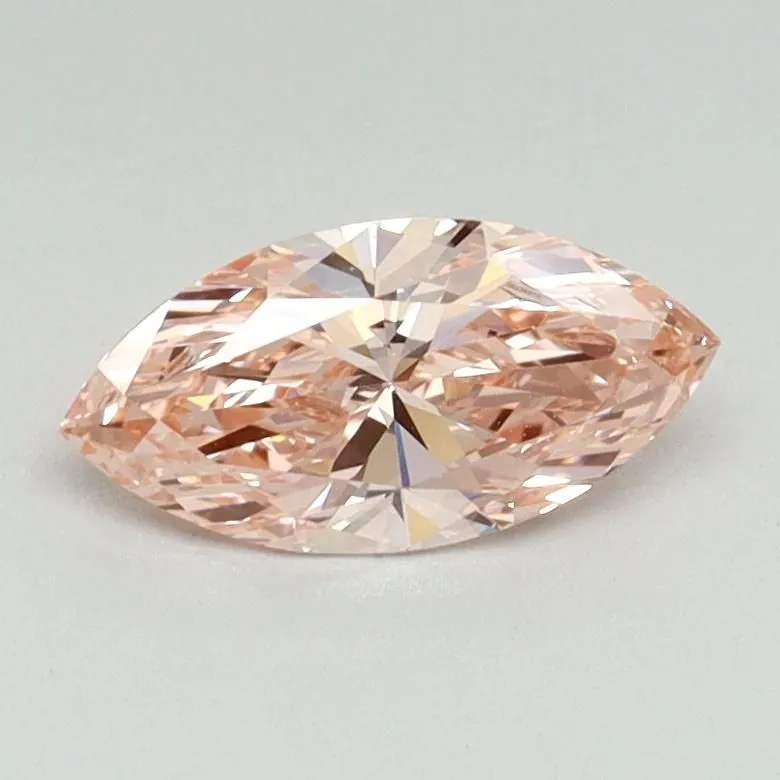 0.64ct MARQUISE Fancy Intense Pink VVS2 Coloured Lab diamond