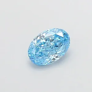 1.01ct OVAL Fancy Vivid Blue VS2 Coloured Lab diamond