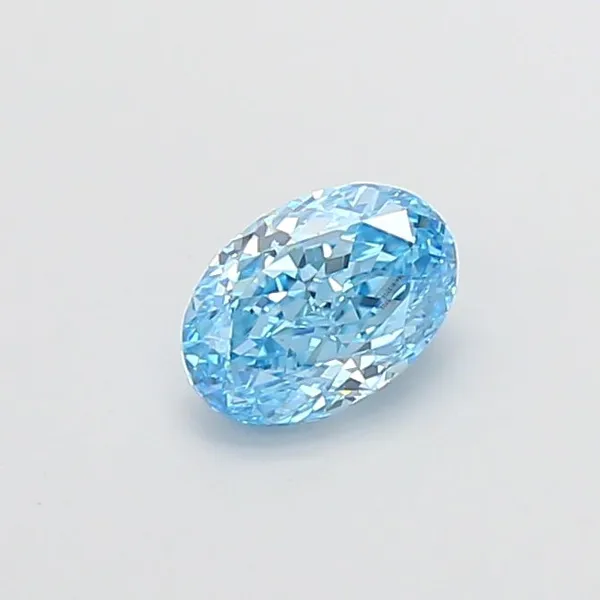 1.01ct OVAL Fancy Vivid Blue VS2 Coloured Lab diamond