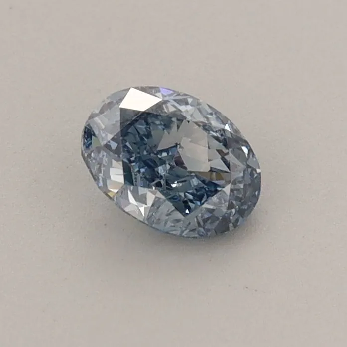 0.43ct OVAL Fancy Vivid Blue VS1 Coloured Lab diamond