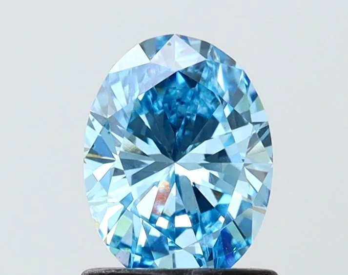 1.01ct OVAL Fancy Vivid Blue VS2 Coloured Lab diamond