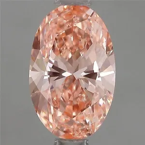 1.01ct OVAL Fancy Vivid Pink VS1 Coloured Lab diamond