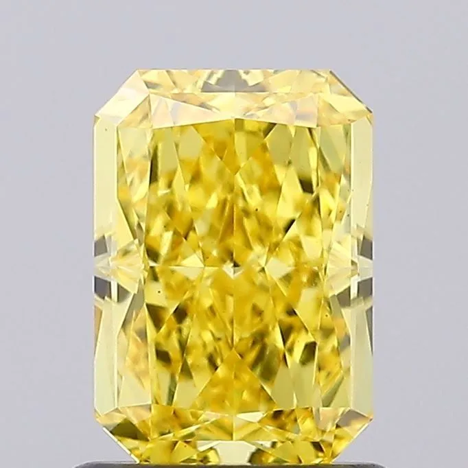 1.28ct RADIANT Fancy Vivid Yellow VS1 Coloured Lab diamond
