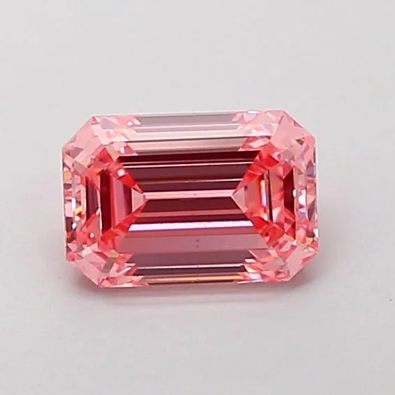 1.11ct EMERALD Fancy Vivid Pink VS2 Coloured Lab diamond