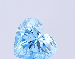 0.51ct HEART Fancy Vivid Blue VS1 Coloured Lab diamond