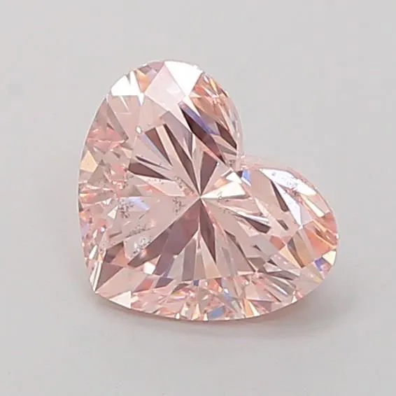 1.04ct HEART Fancy Pink SI1 Coloured Lab diamond