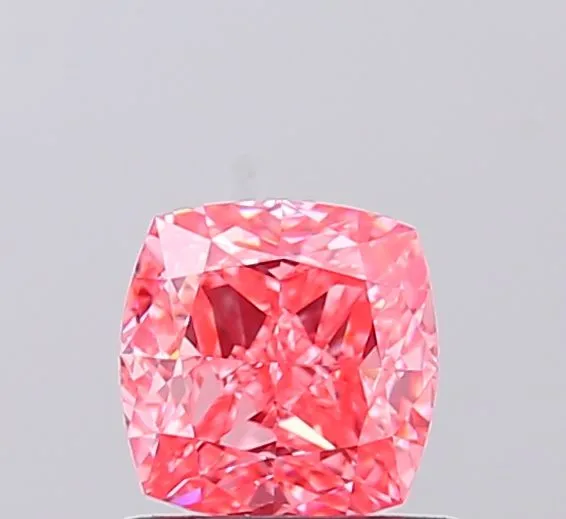 1.16ct CUSHION Fancy Vivid Pink VVS2 Coloured Lab diamond