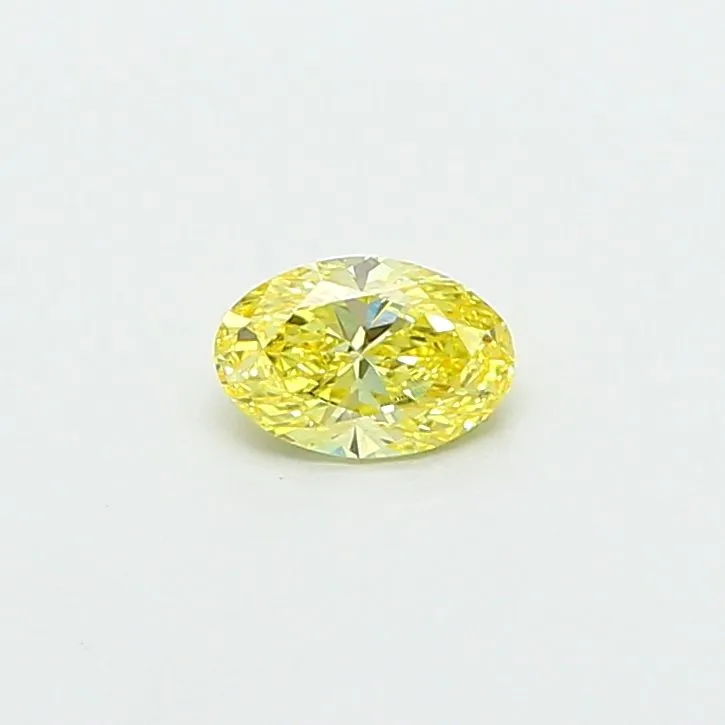 0.57ct OVAL Fancy Intense Yellow VS1 Coloured Lab diamond
