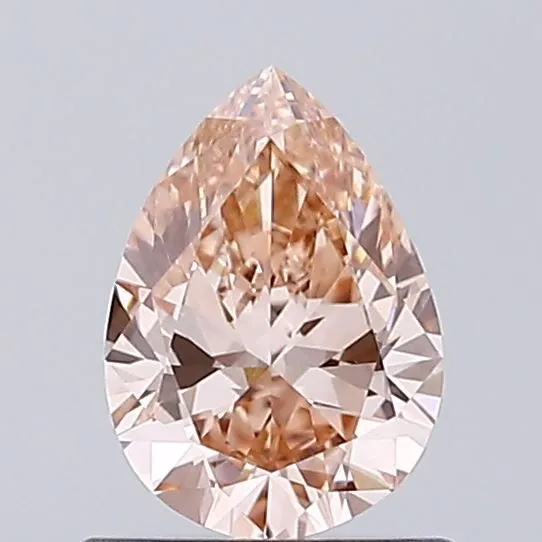 0.62ct PEAR Fancy Brown Pink VVS2 Coloured Lab diamond