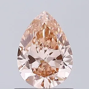 0.62ct PEAR Fancy Brown Pink VVS2 Coloured Lab diamond