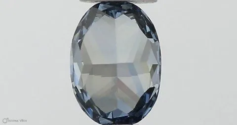 0.3ct OVAL Fancy Vivid Blue SI1 Coloured Lab diamond