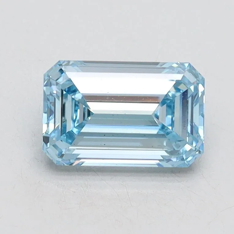 1.04ct EMERALD Fancy Intense Blue VS1 Coloured Lab diamond