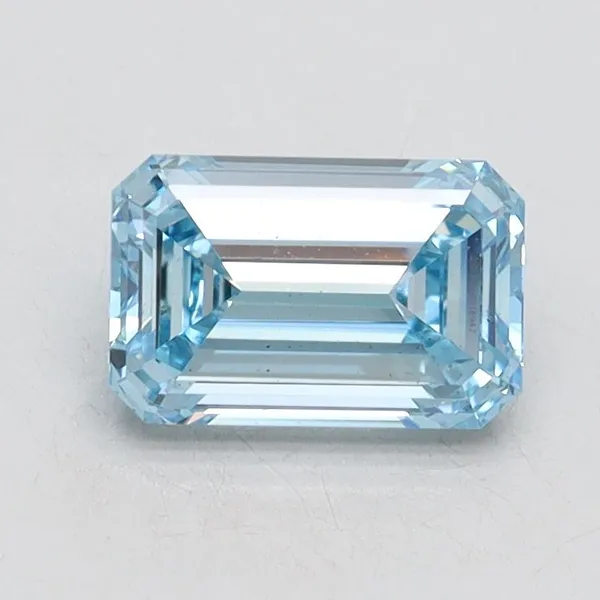 1.04ct EMERALD Fancy Intense Blue VS1 Coloured Lab diamond