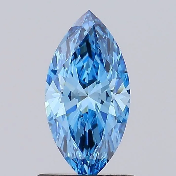 0.90ct MARQUISE Fancy Vivid Blue VS2 Coloured Lab diamond