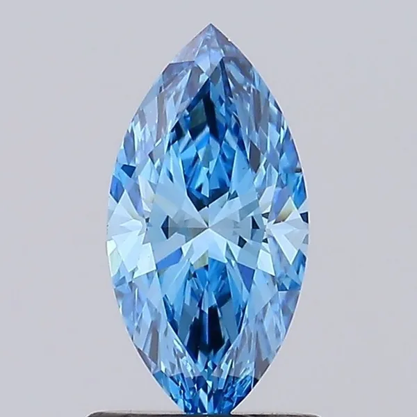 0.9ct MARQUISE Fancy Vivid Blue VS2 Coloured Lab diamond