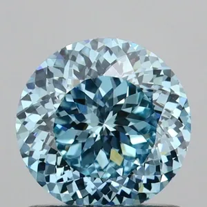 1.04ct ROUND Fancy Vivid Blue VVS2 Coloured Lab diamond