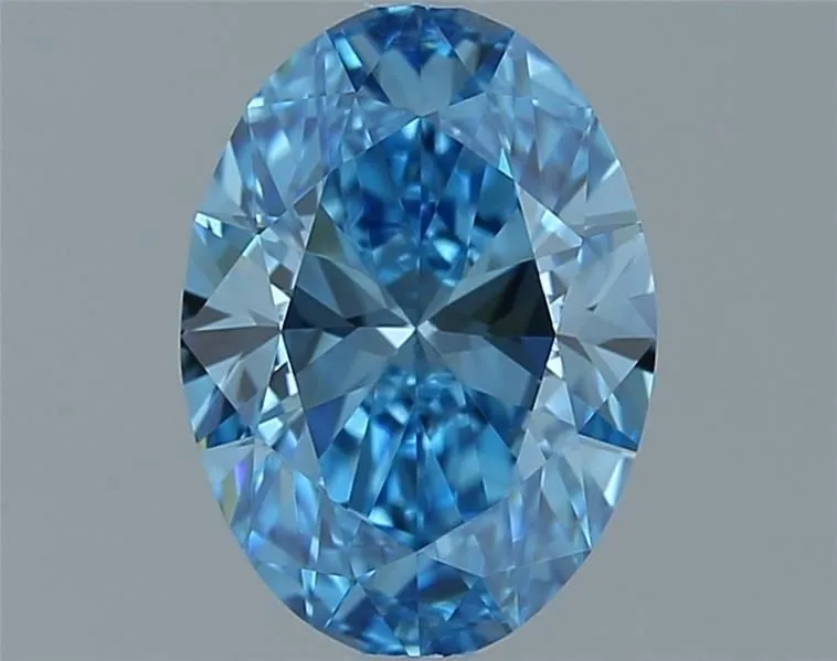 1.01ct OVAL Fancy Vivid Blue VS1 Coloured Lab diamond