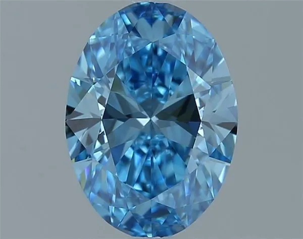 1.01ct OVAL Fancy Vivid Blue VS1 Coloured Lab diamond