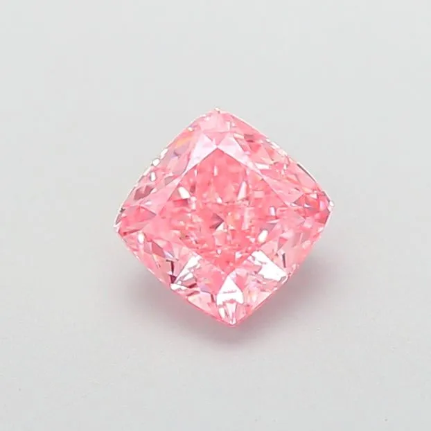 1.09ct CUSHION Fancy Vivid Pink VS1 Coloured Lab diamond