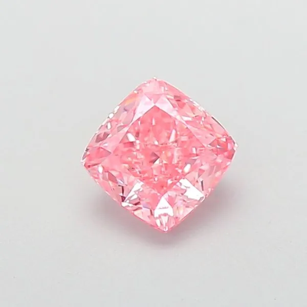 1.09ct CUSHION Fancy Vivid Pink VS1 Coloured Lab diamond