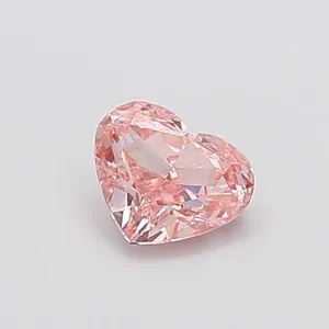 0.91ct HEART Fancy Intense Pink VS2 Coloured Lab diamond