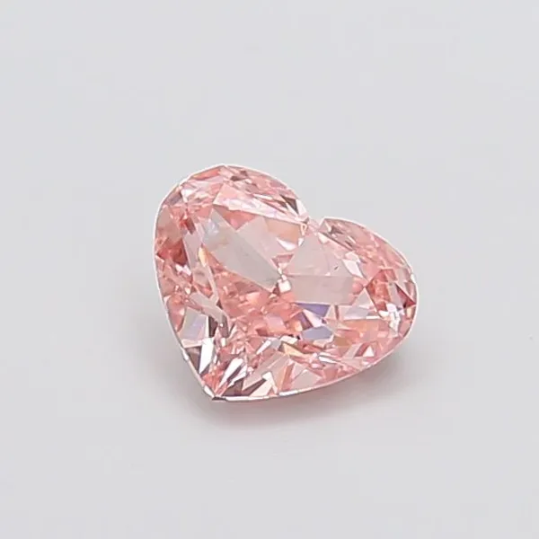 0.91ct HEART Fancy Intense Pink VS2 Coloured Lab diamond