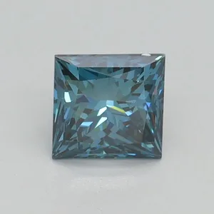0.71ct PRINCESS Fancy Vivid Blue VS1 Coloured Lab diamond