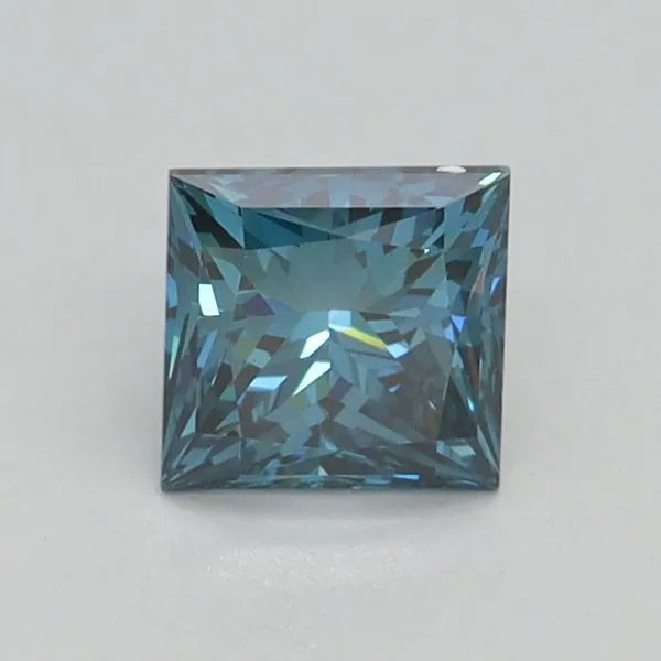 0.71ct PRINCESS Fancy Vivid Blue VS1 Coloured Lab diamond