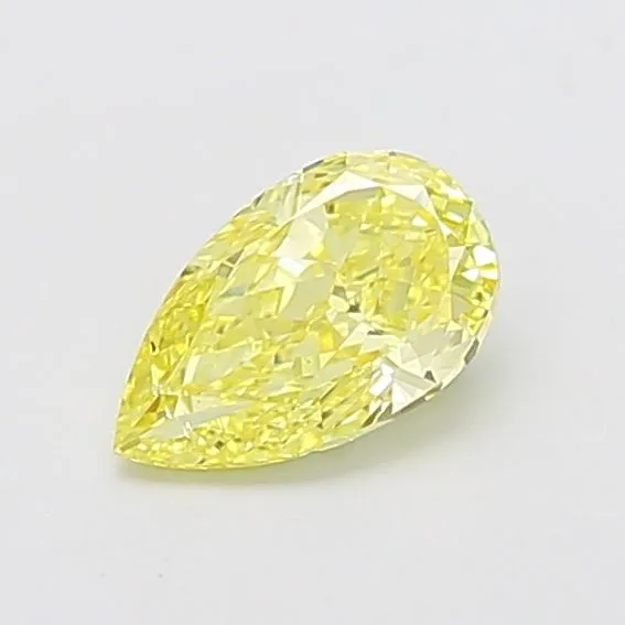 0.99ct PEAR Fancy Intense Yellow VS2 Coloured Lab diamond